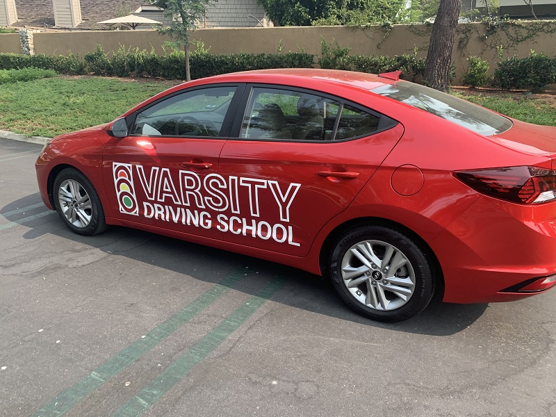 Mission Viejo Driving School in Orange County California Training Vehicle Parked in a Parking Lot