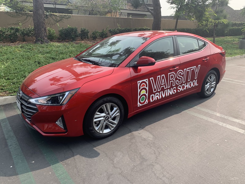 Dana Point Driving School Training Vehicle in a Parking Lot