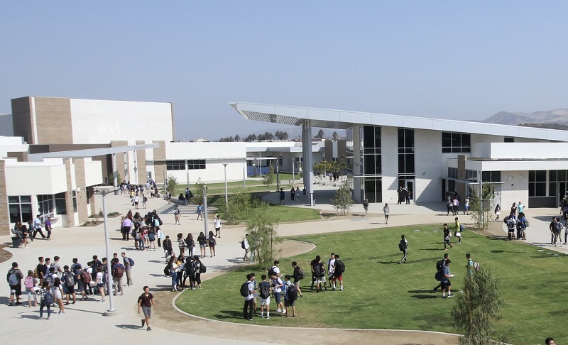 Portola High School Irvine CA Rating and Ranking Distant View of the School Campus Buildings