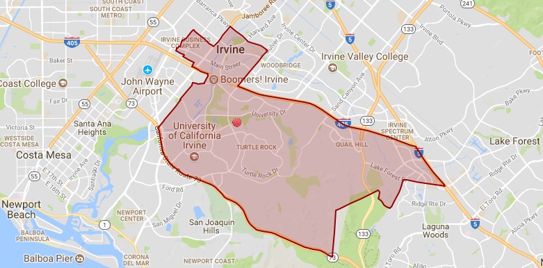 Which High Schools Can you Attend in Irvine California Map of the University High School Boundary