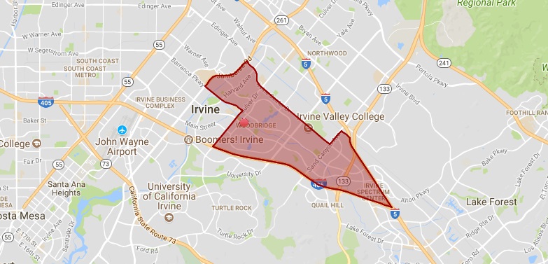 Which High Schools Can you Attend in Irvine California Map of the Boundary for Woodbridge High