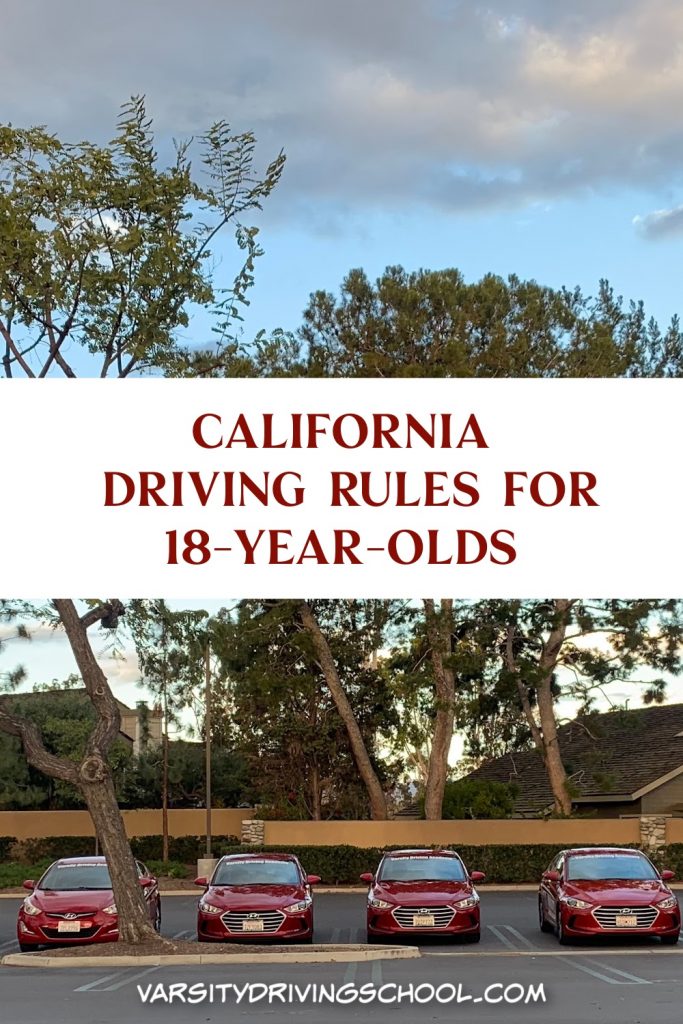 Teens should know what the driving rules for 18 year olds in California are before they get started with their licensing requirements.