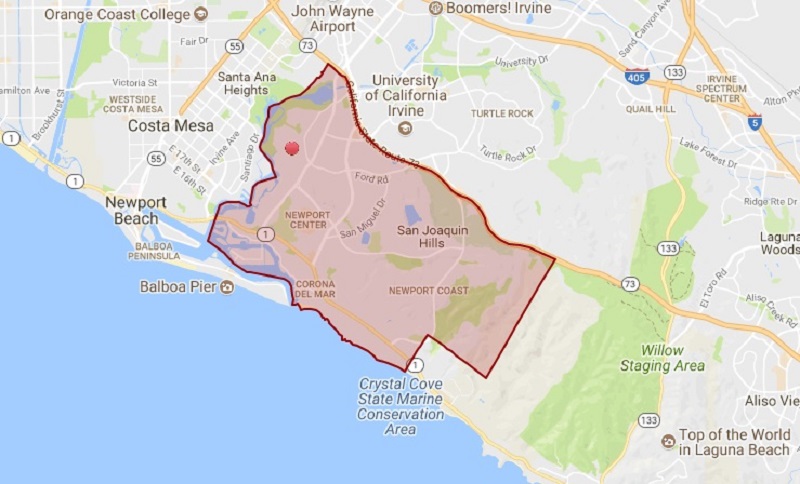 High School in Newport Beach Corona Del Mar High School Boundary Map