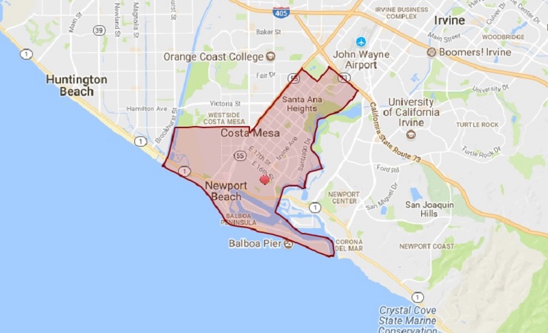 High School in Newport Beach Newport Harbo High School Boundary Map