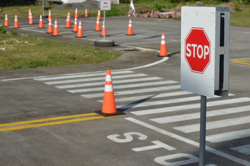 Best Dana Hills High School Driver Training View of a Driver Training Course with Cones and Stop Signs