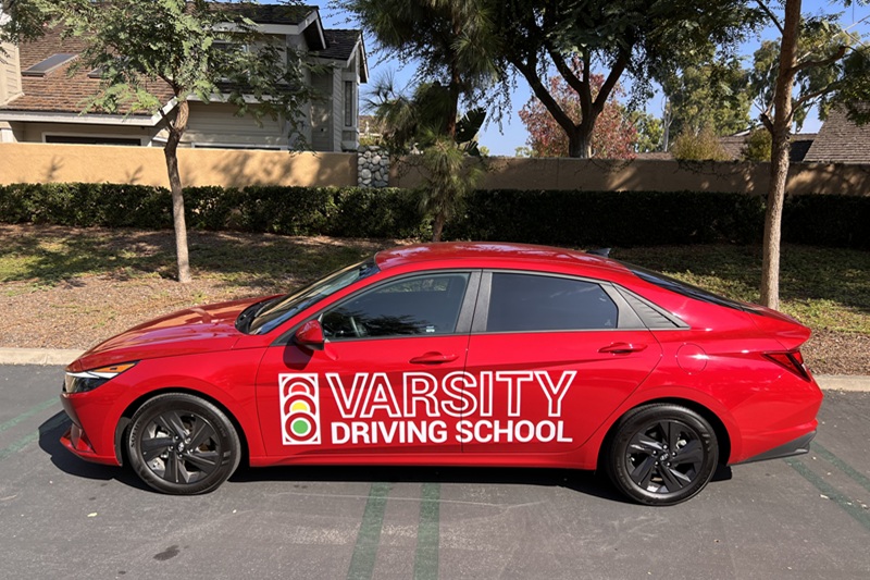 Best Hillview High School Driving School a Training Vehicle Parked in a Parking Lot