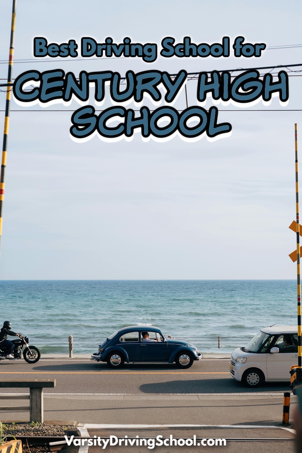 The best Century High School driving school is Varsity Driving School, where students learn defensive driving to pass their tests.